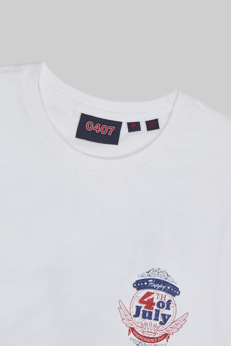 4th July Sleeveless T-Shirt White