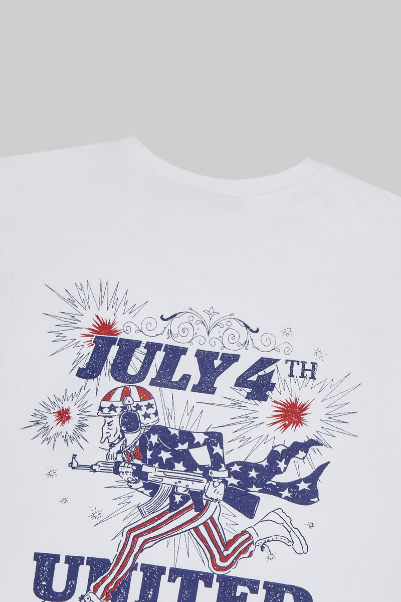 4th July Sleeveless T-Shirt White