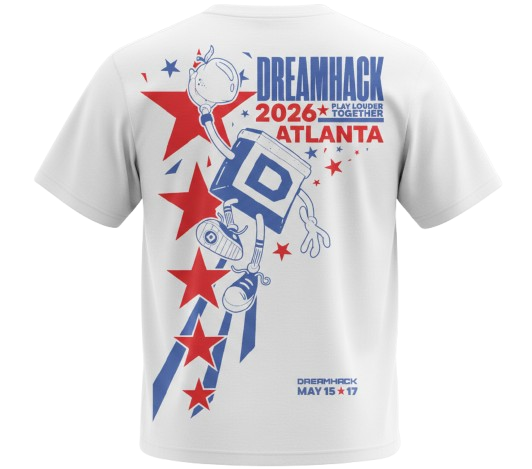 DreamHack Atlanta 2026 Clicky Short Sleeve T-Shirt White
