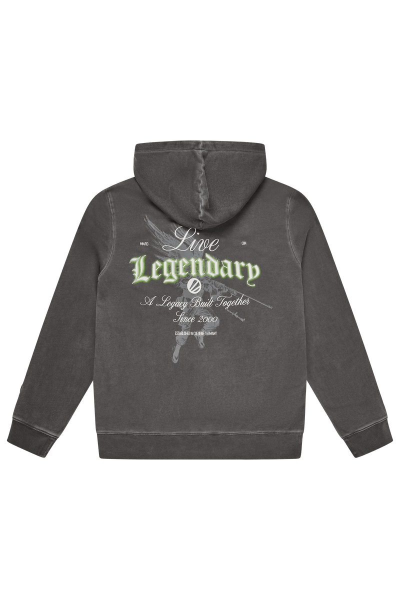 ESL Live Legendary Zip Hoodie Washed Grey