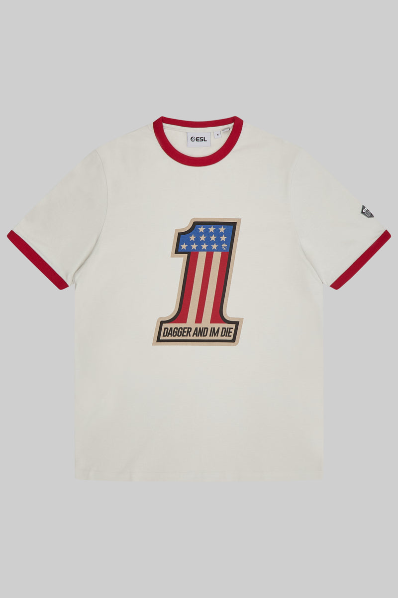 ESL One Raleigh 2025 Ringer Short Sleeve T-Shirt White