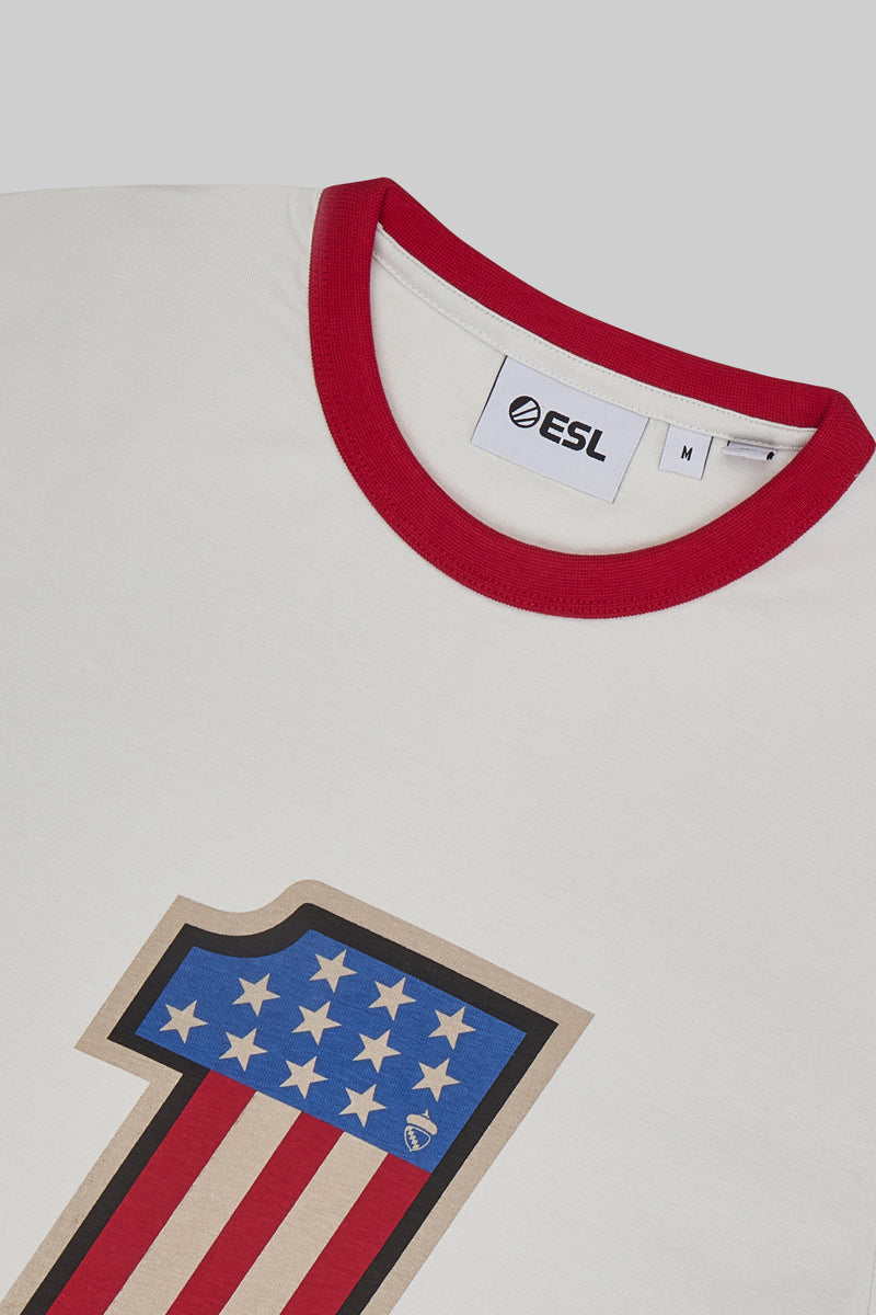 ESL One Raleigh 2025 Ringer Short Sleeve T-Shirt White