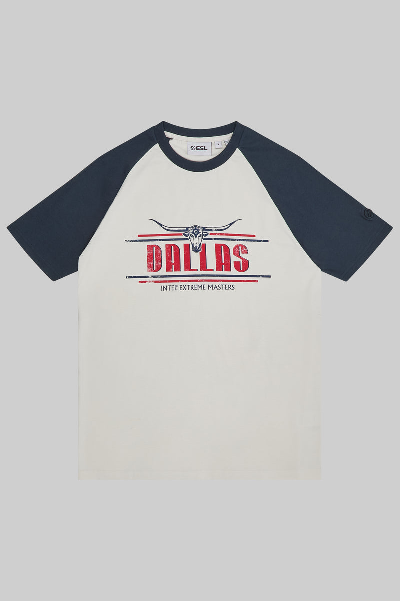 IEM Dallas 2025 Short Sleeve Baseball T-Shirt Off White/Ink