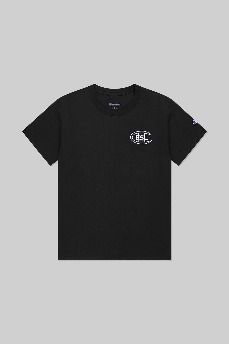 ESL x Champion Graphic Short Sleeve T-Shirt Black