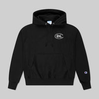 ESL x Champion Graphic Pullover Hoodie Black