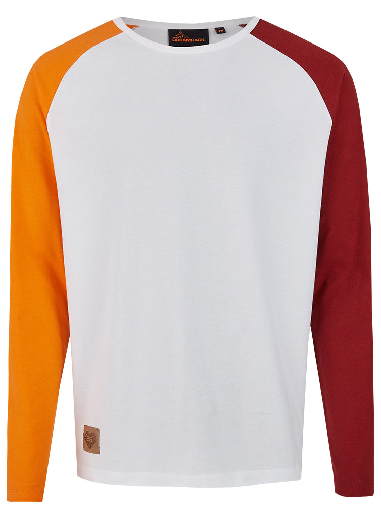 DreamHack 3 Tone Long Sleeve T-Shirt White