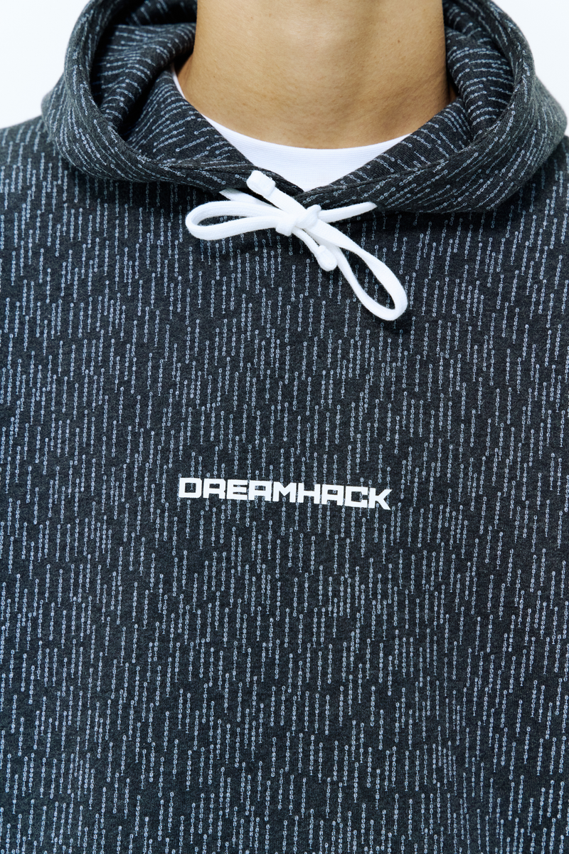 DreamHack Digital Frequency Pullover Hoodie Grey Marl