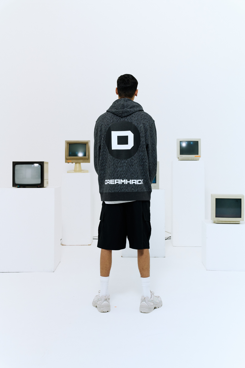 DreamHack Digital Frequency Pullover Hoodie Grey Marl