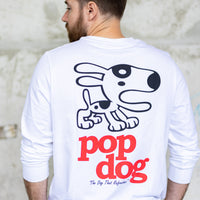 CS Pop Dog Long Sleeve T-Shirt White