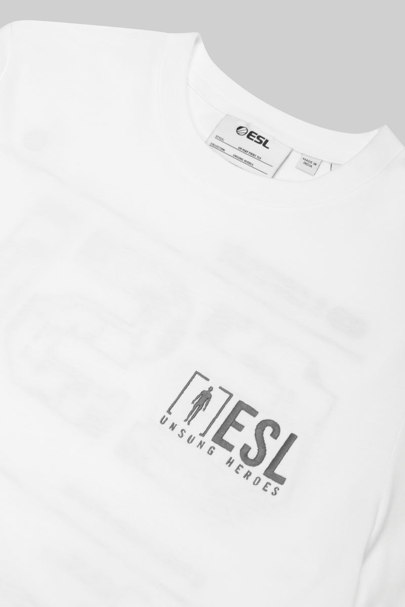 ESL Unsung Heroes Map Short Sleeve T-Shirt White