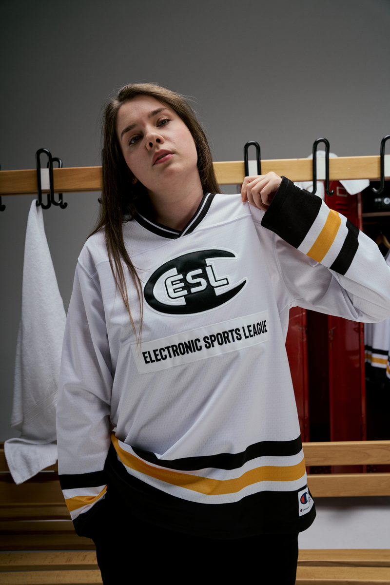 ESL x Champion Patch Hockey Jersey White