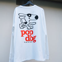 CS Pop Dog Long Sleeve T-Shirt White