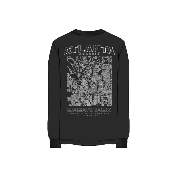 DreamHack Atlanta 2024 Map Long Sleeve T-Shirt Black