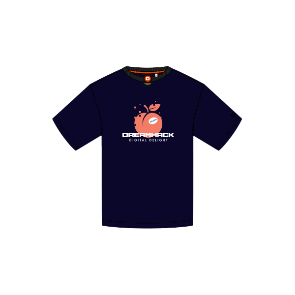 DreamHack Atlanta 2024 Peach Short Sleeve T-Shirt Dark Navy