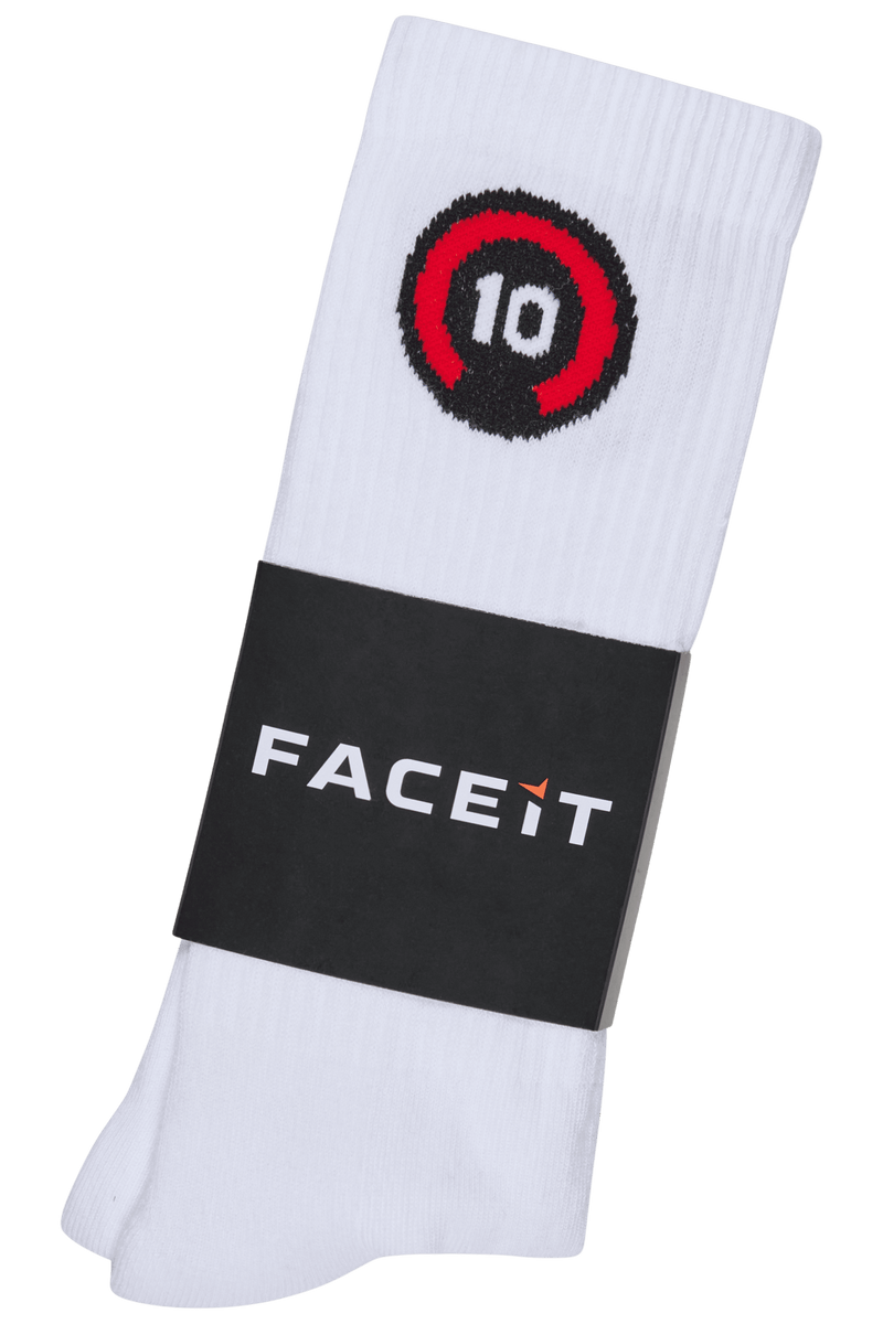 FACEIT L10 [One Pair] Socks White