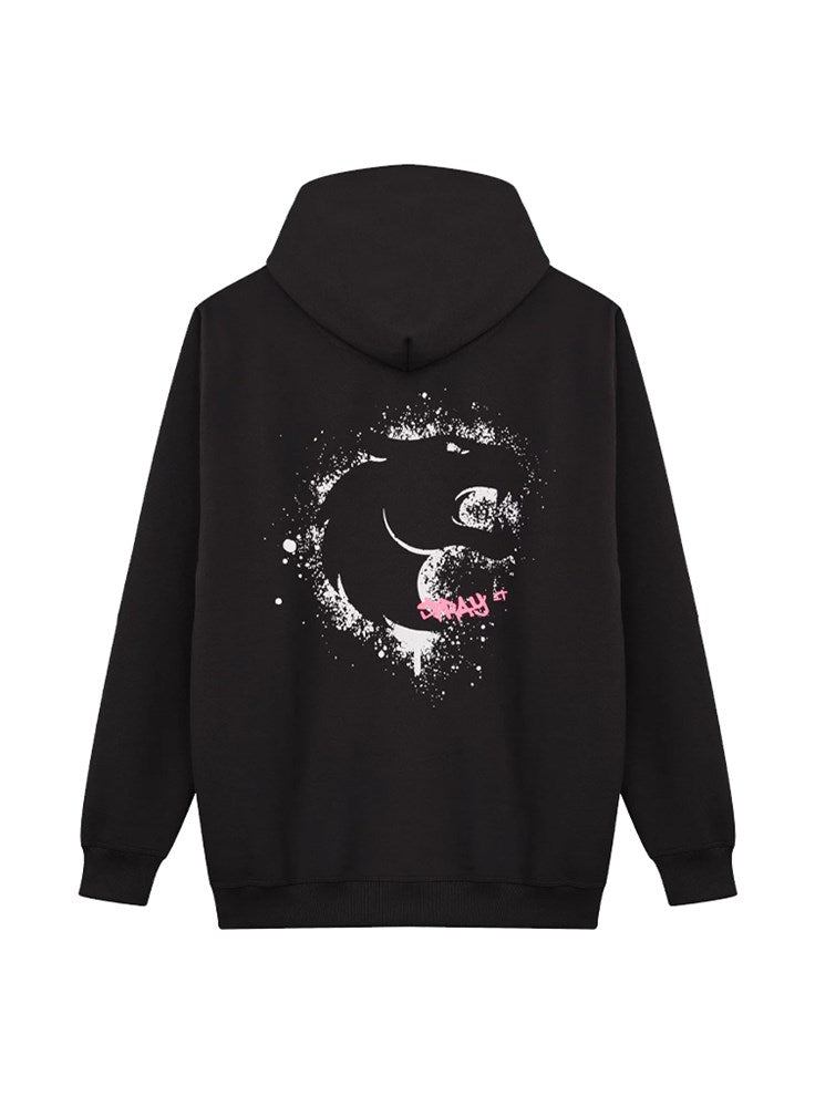 Furia Spray It Oversized Pullover Hoodie Black