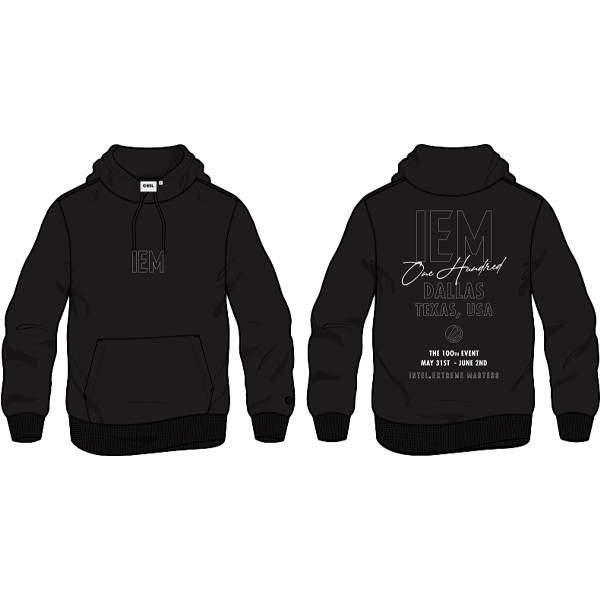 IEM Dallas 2024 100 Pullover Hoodie Black