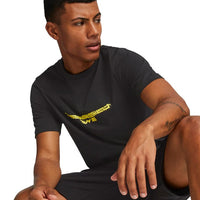 NAVI Short Sleeve T-shirt Distressed Black