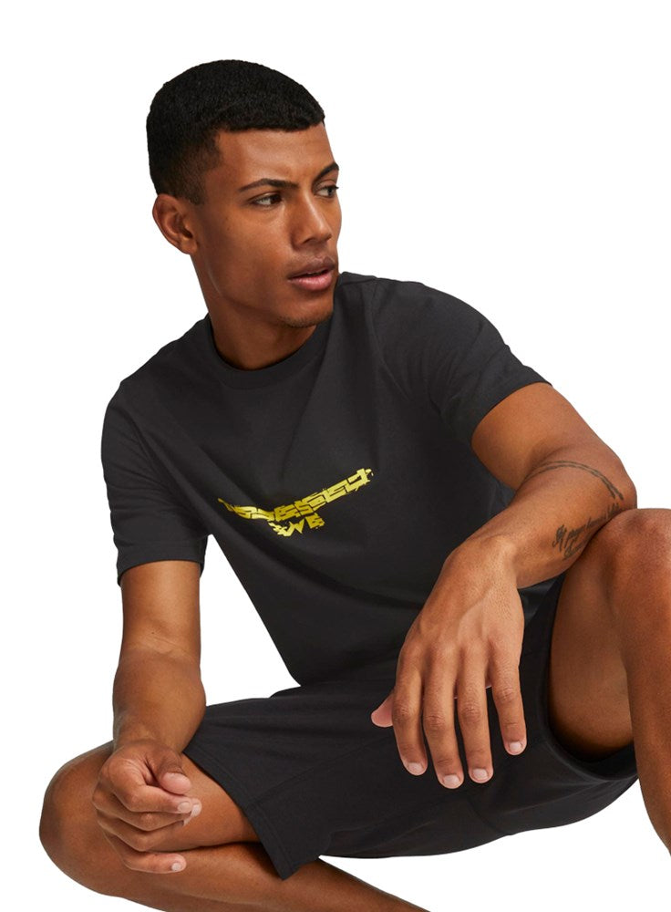 NAVI Short Sleeve T-shirt Distressed Black