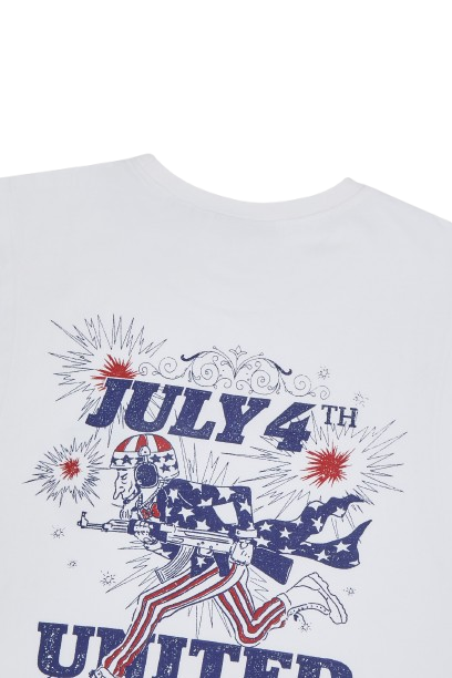 4th July Sleeveless T-Shirt White