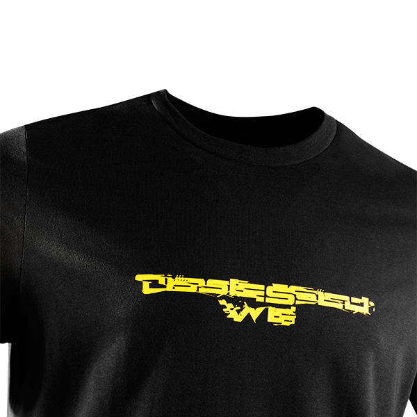 NAVI Short Sleeve T-shirt Distressed Black