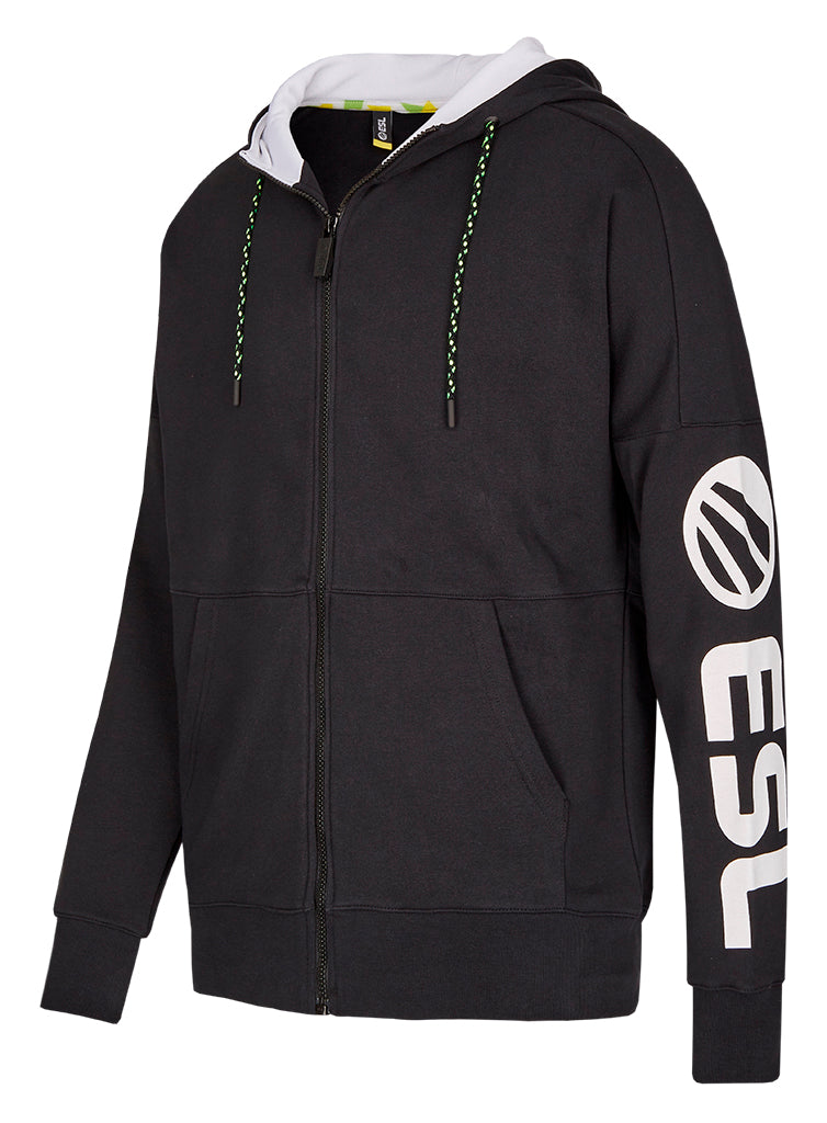 ESL Premium Zip Up Hoodie Sleeve Print black
